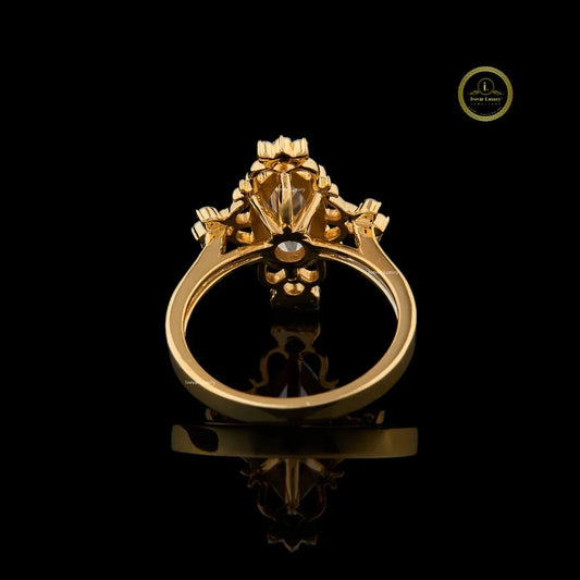 Vintage Inspired Lab Diamond Engagement Ring - view 4