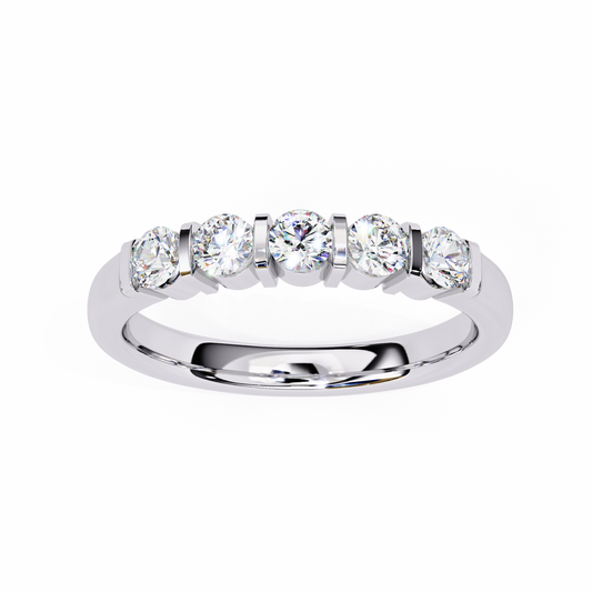 Round Cut Lab Diamond Anniversary Band Ring - view 2