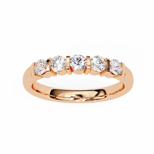 Round Cut Lab Diamond Anniversary Band Ring - view 4