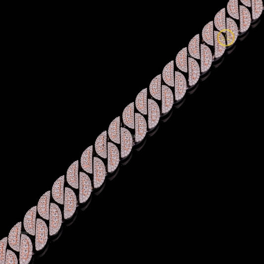Full Pave Open Rectangular Link Lab Diamond Chain Necklace - view 4