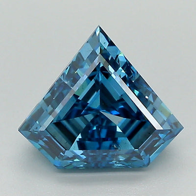 2.10 Ct Antique Cut Fancy Vivid Blue Moissanite - VS2 Clarity