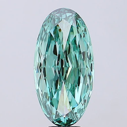 9.02 Ct Antique Cut Fancy Vivid Green Lab Grown Diamond - VS1 Clarity