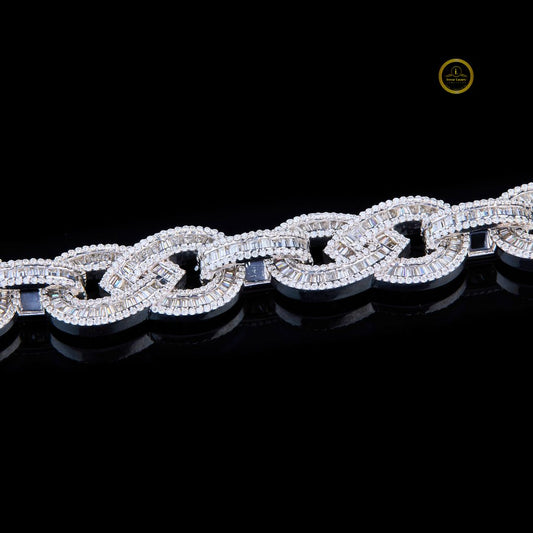 Lab Grown Oval Cuban Link Diamond Bracelet - view 3
