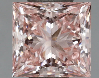 0.78 Ct Princess Cut Fancy Intense Pink Lab Grown Diamond - VVS2 Clarity