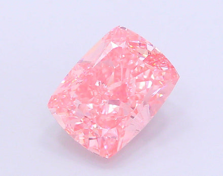 4.11 Ct Cushion Cut Fancy Vivid Pink Lab Grown Diamond - VS2 Clarity