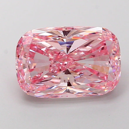 5.02 Ct Cushion Cut Fancy Vivid Pink Lab Grown Diamond - VS2 Clarity