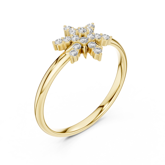 Round Starburst Cluster Ring - view 2