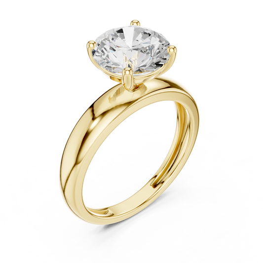 Round Cut Lab Diamond Solitaire Engagement Rings - view 4