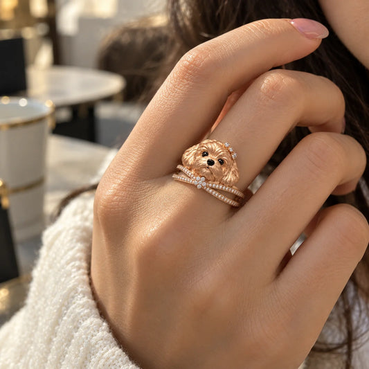 Puppy Inspire Ring with Sparkling Diamond Accents