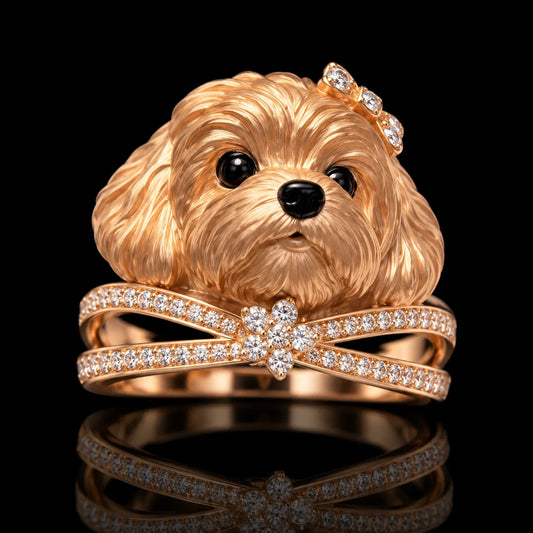Puppy Inspire Ring with Sparkling Diamond Accents