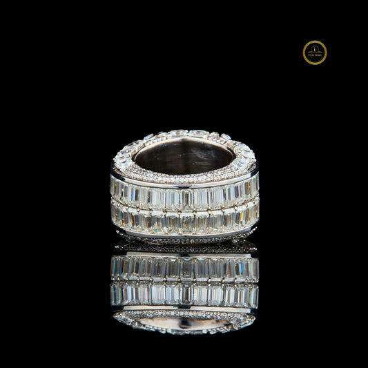 Ruby Radiant Lab Diamond with Emerald Cocktail Party Wear Ring - view 4