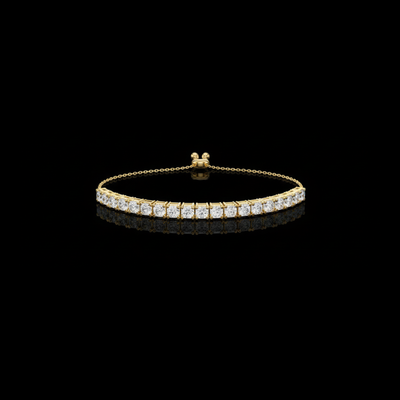 Round Lab Diamond Tennis Bracelet with Continuous Design