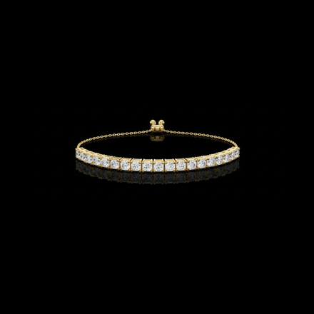 Round Lab Diamond Tennis Bracelet with Continuous Design