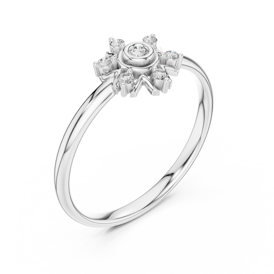 Round Moissanite Natural Inspire Engagement Ring - view 4