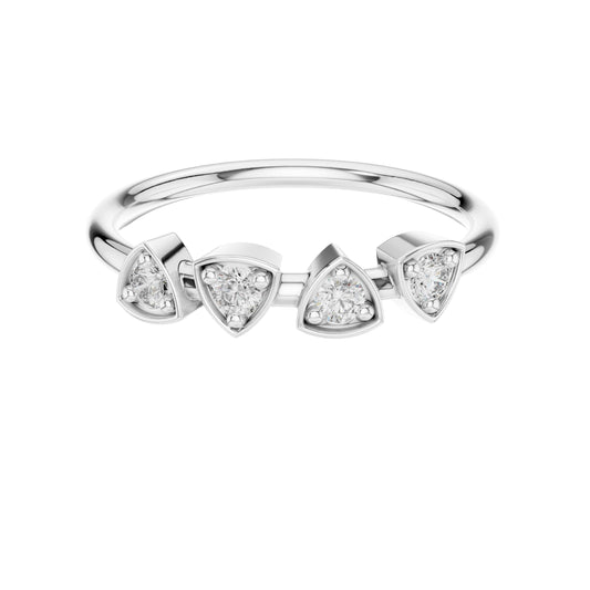 Trillion Cut Bezel Lab Diamond Band - view 3