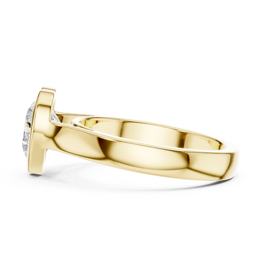 Heart Cut Solitaire Cathedral Moissanite Ring - view 4