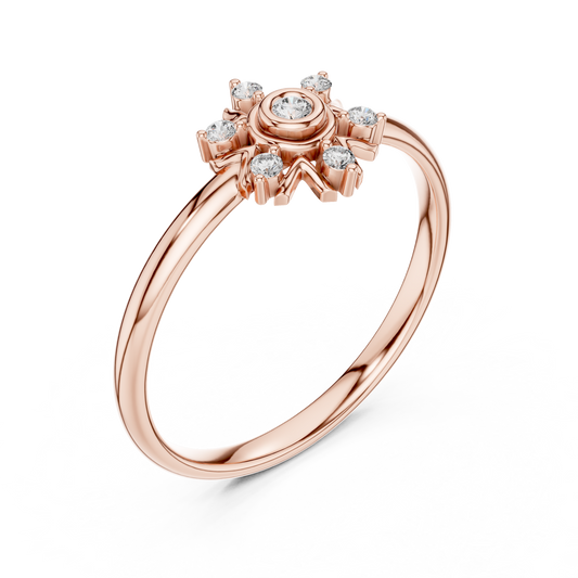 Round Moissanite Natural Inspire Engagement Ring - view 3