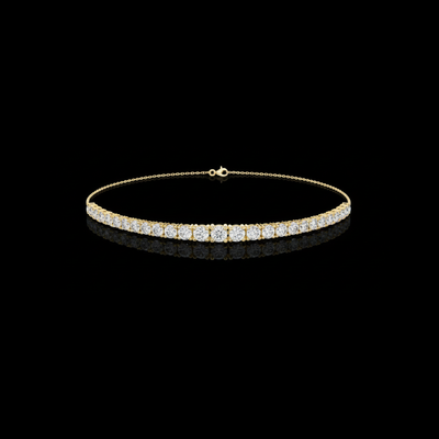 Single Classic Row Round Lab Diamond Tennis Bracelet