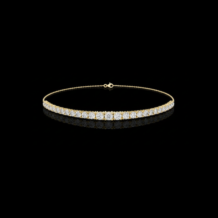 Single Classic Row Round Lab Diamond Tennis Bracelet