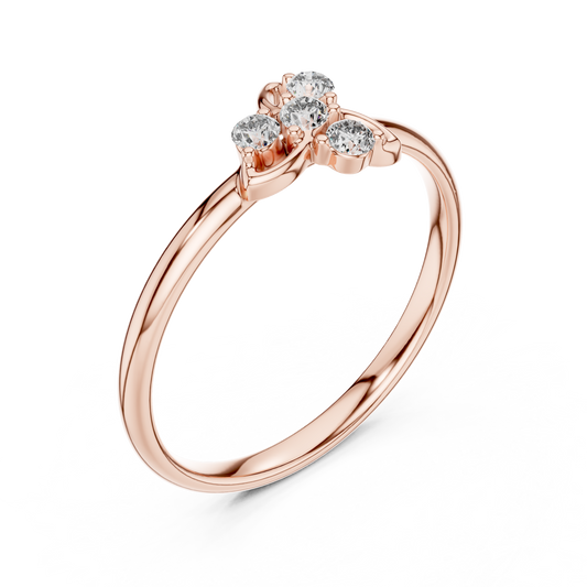 Sparkle Round Cut Moissanite Ring For Sunshine - view 4