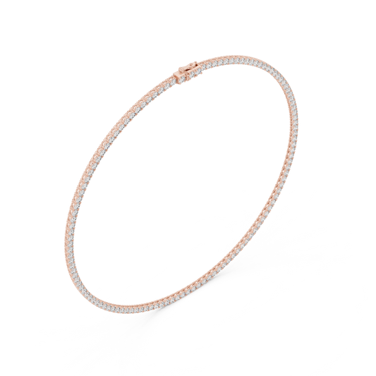Round Cut Tennis Necklace - view 3