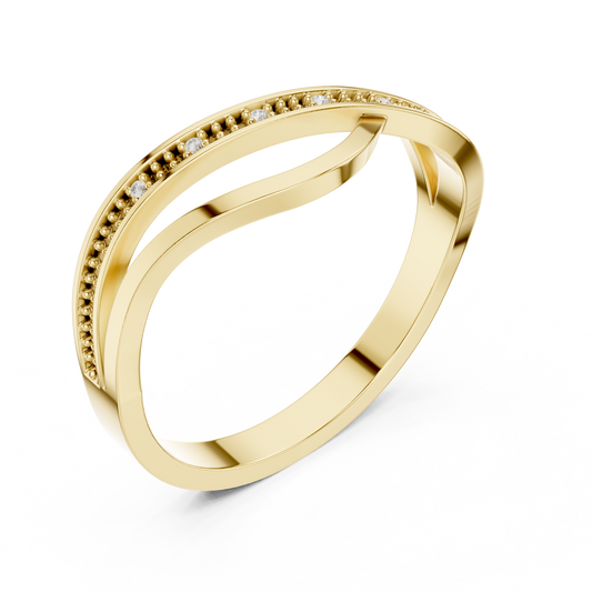 Criss Cross Pave Lab Diamond Infinity Ring - view 4