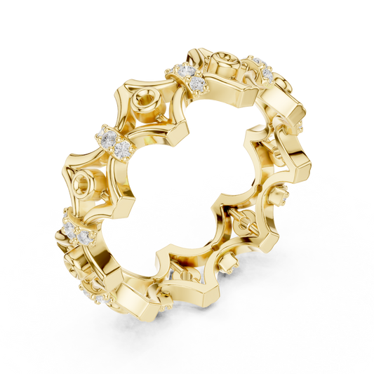 Openwork Crown Lab Diamond Eternity Band - view 3