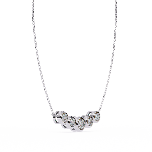Custom Personalized Lab Grown Diamond Necklace - view 4