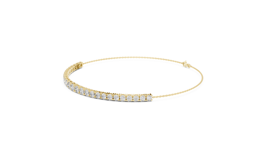 Single Classic Row Round Tennis Bracelet - view 4