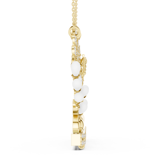 Divine Radha Krishna Peacock Frame Pendant - view 4