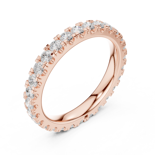 Round Brilliant Lab Diamond Full Eternity Band - view 3