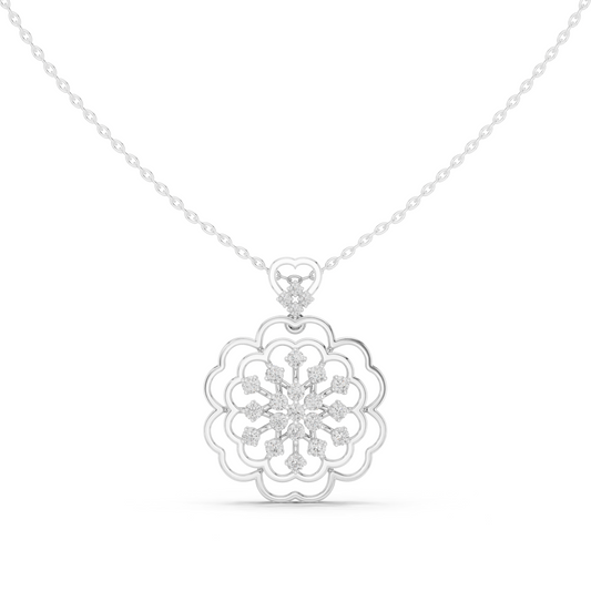 Floral Round Pendant for Women - view 3