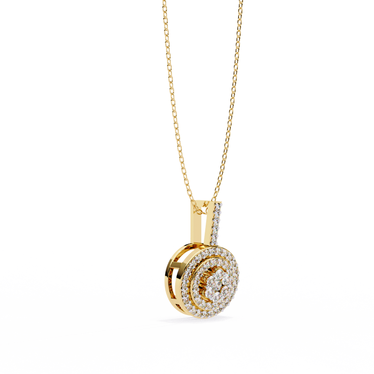 Concentric Circle Silhouette Charm Pendant - view 2