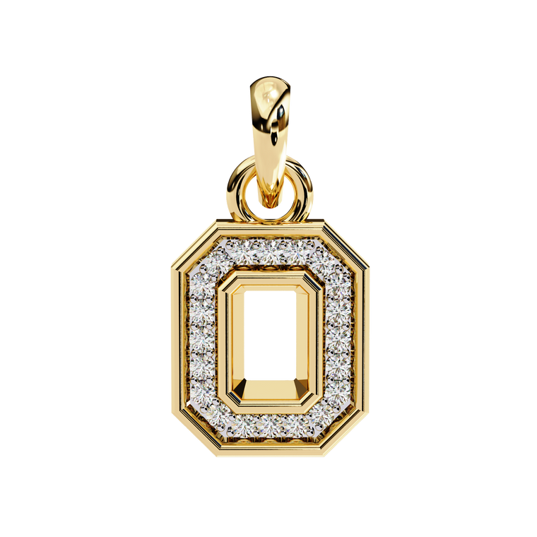 Abstract Cutout Frame Motif Pendant - view 2