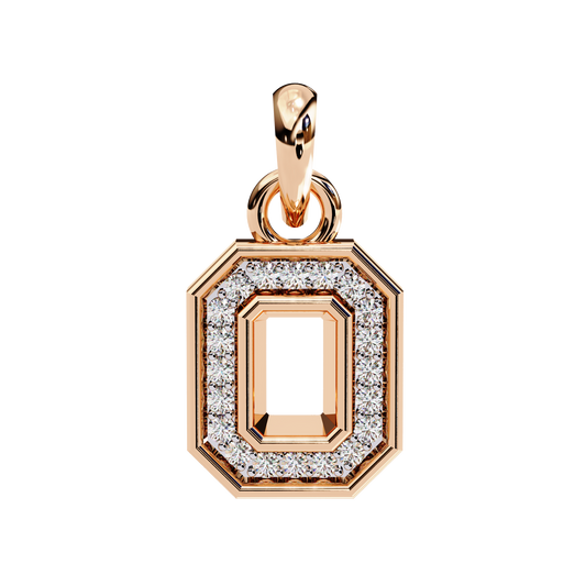 Abstract Cutout Frame Motif Pendant - view 3