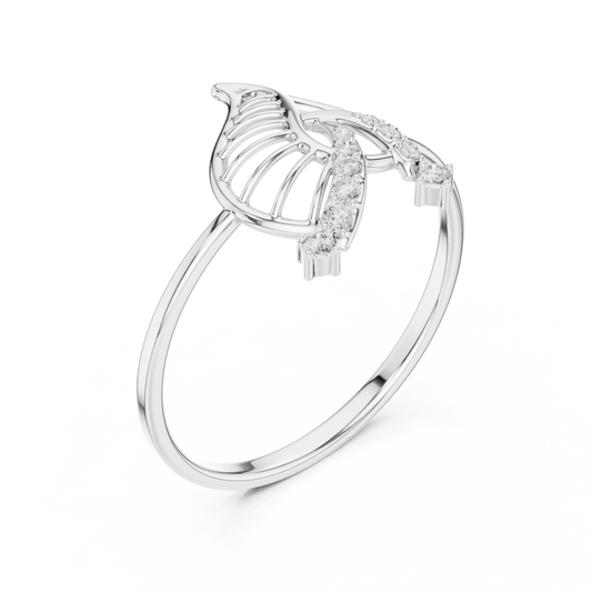 Nature-Inspired Moissanite Statement Delicate Ring - view 4