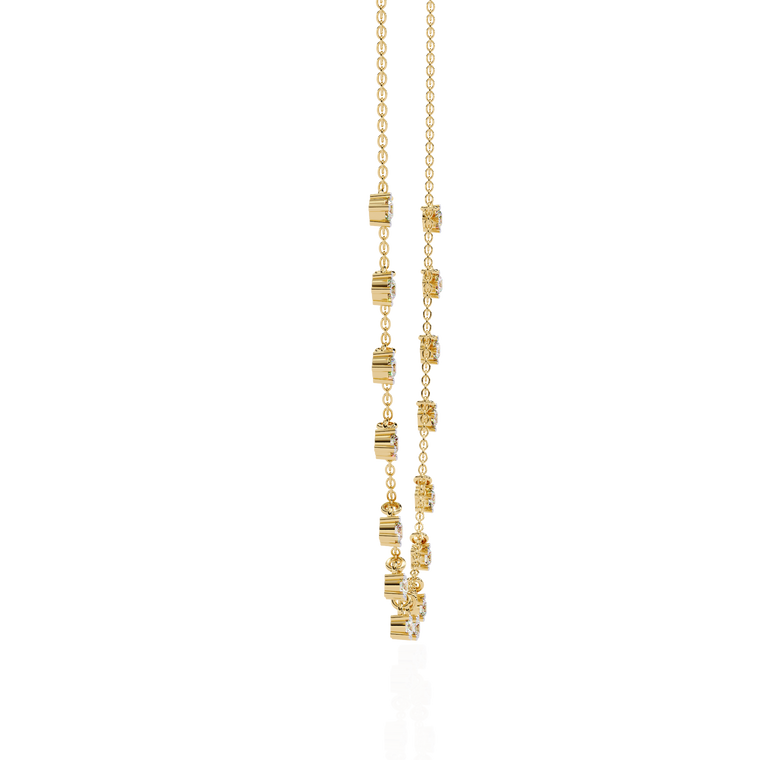 Round Cut Dangle Charm Choker Necklace - view 2