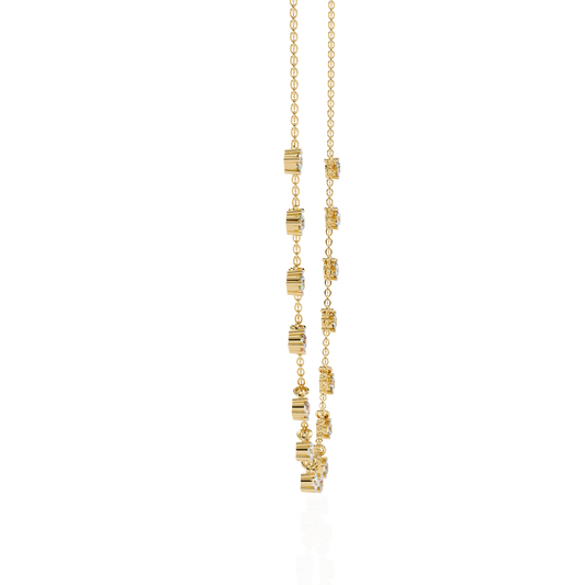 Round Cut Dangle Charm Choker Necklace - view 2