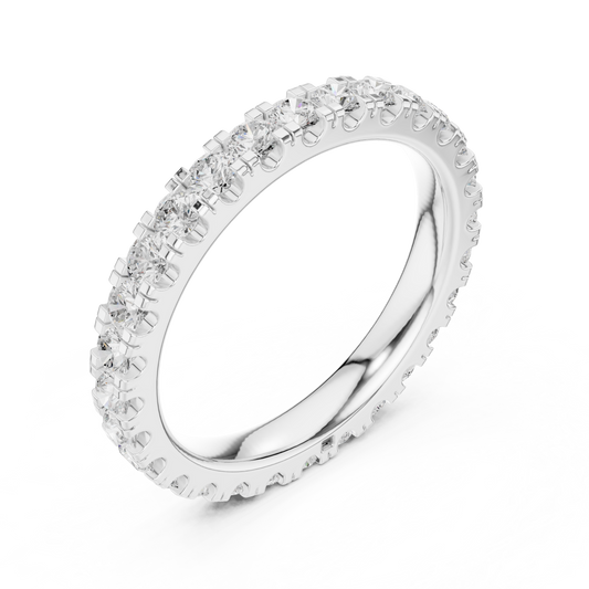 Round Brilliant Lab Diamond Full Eternity Band - view 4