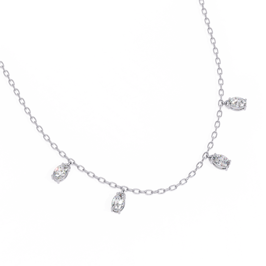 Oval Dangle Chain Necklace - view 4