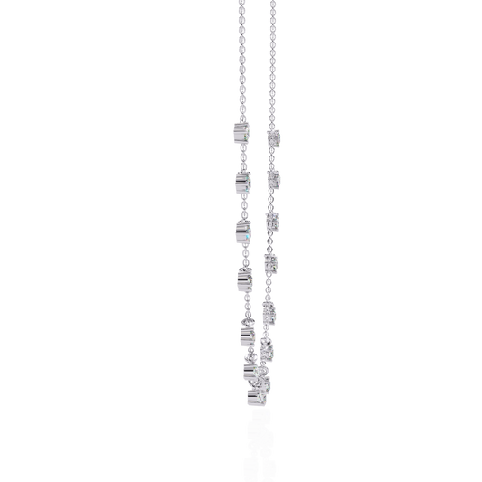 Round Cut Dangle Charm Choker Necklace - view 4