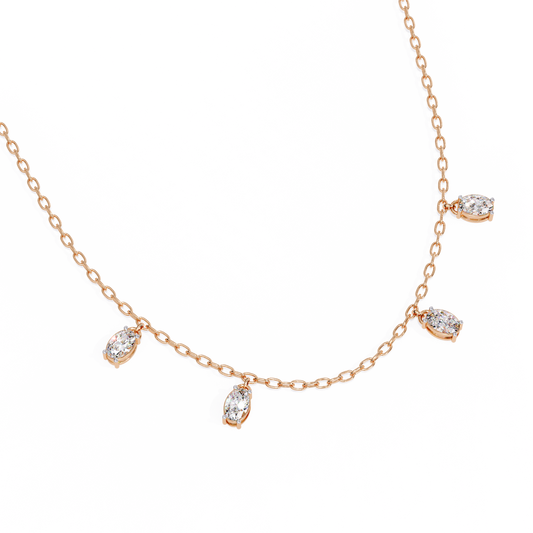 Oval Dangle Chain Necklace - view 3