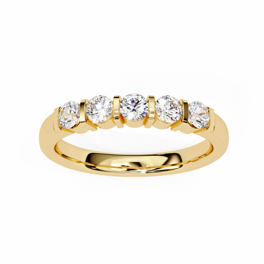 Round Cut Lab Diamond Anniversary Band Ring - view 3