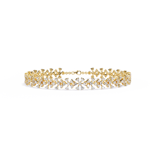 Round Cut Statement Floral Bracelet - view 2