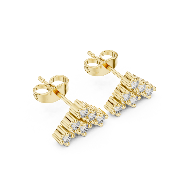 Celestial Crown Cluster Stud Earrings - view 2
