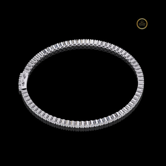 Round Cut Box Clasp Tennis Bracelet - view 4