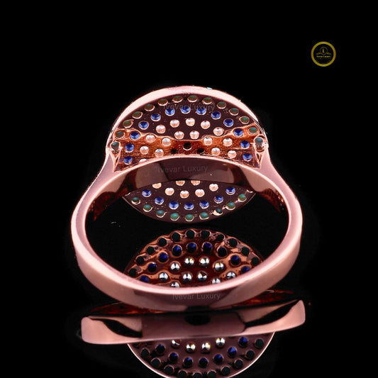 Evil Eye Ring Turquoise & Sapphire Accents - view 4
