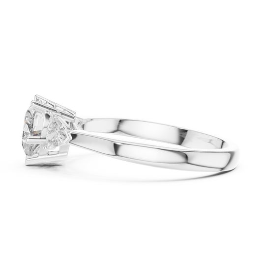 Heart Moissanite Promise Ring For Women - view 3