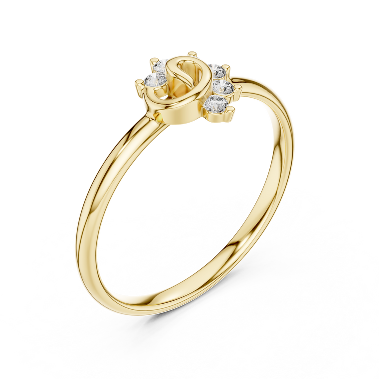 Interlocking Round Moissanite Halo Engagement Ring - view 2
