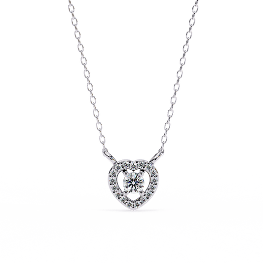 Heart Shape Halo Pendant - view 4